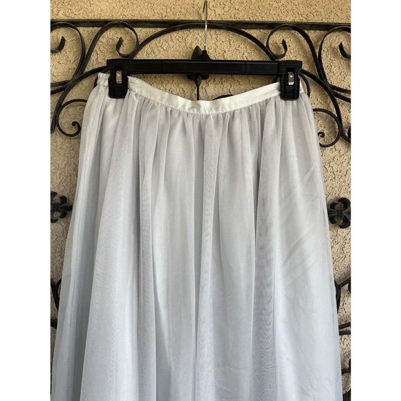 Zara Midi Tulle Skirt - Size Small - Dove Gray - Picture 3 of 8
